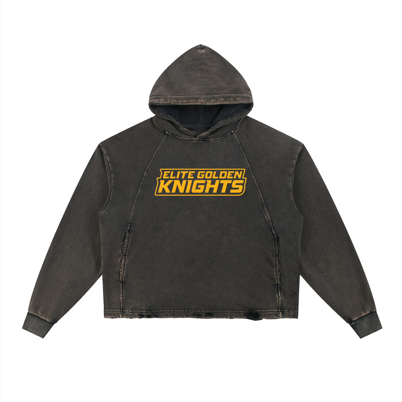 Vintage Washed Frayed-Hem Hoodie