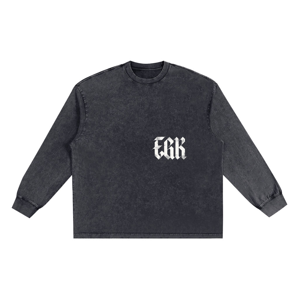 Snow Washed Frayed Edge T-Shirt