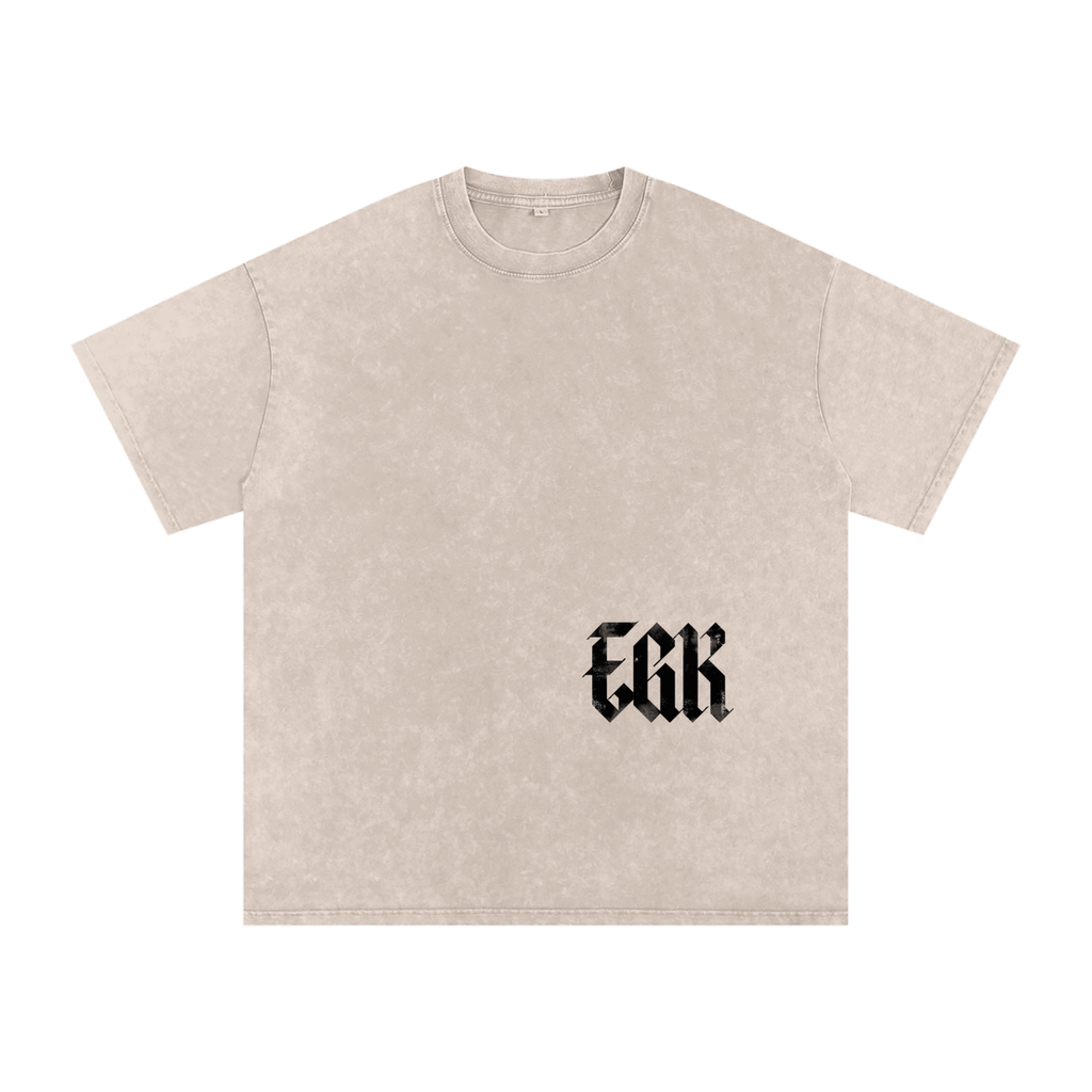 Snow Washed Oversized Cotton T-Shirt