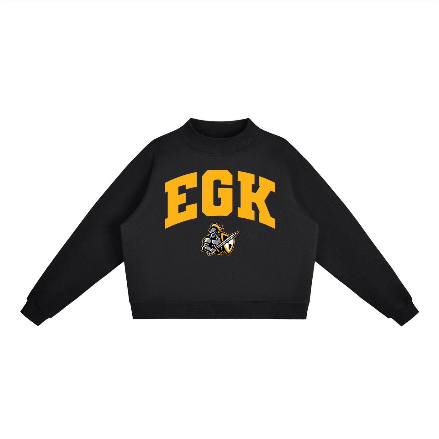 Essential Fleece Mock-Neck Crew Sweatshirt